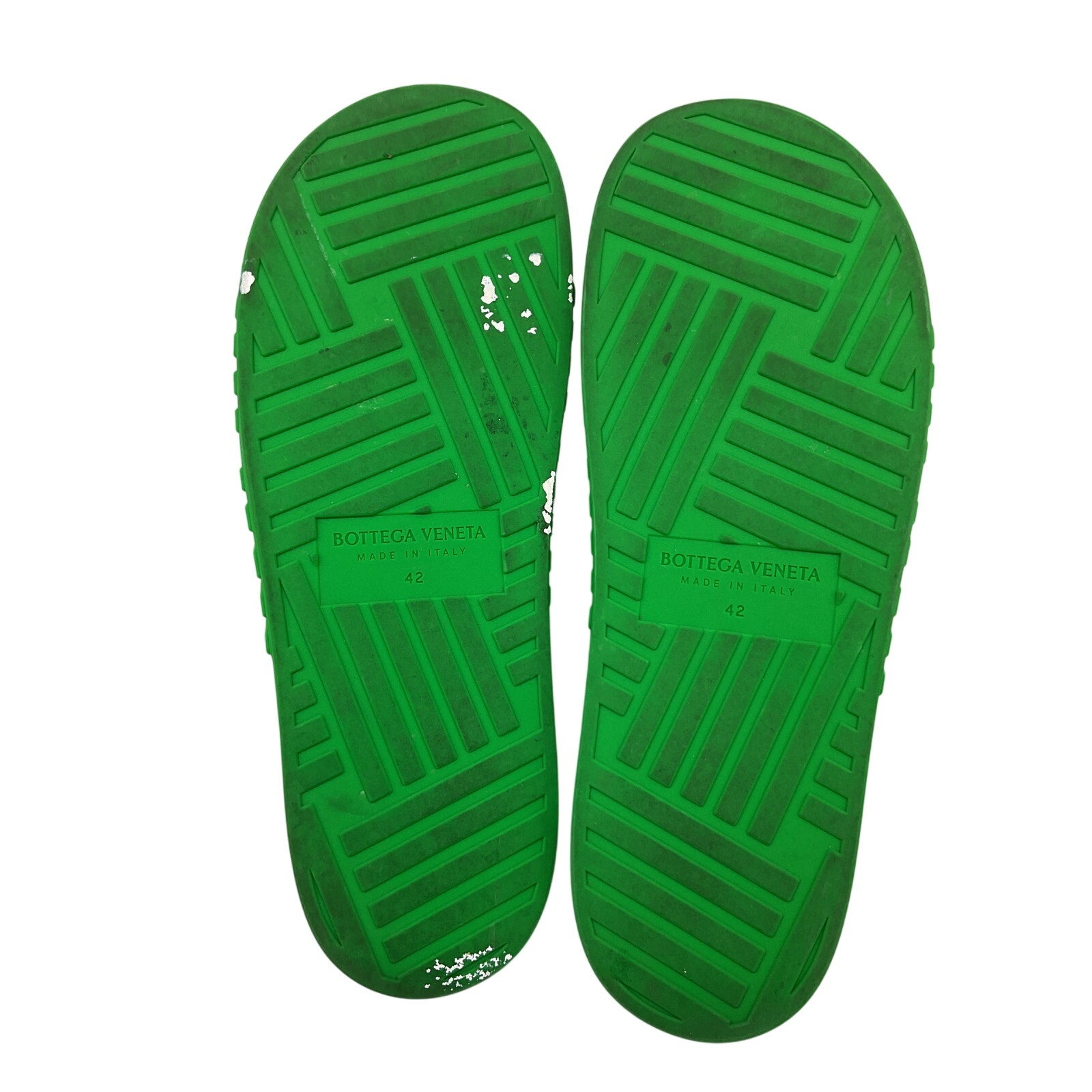 Bottega Veneta Green Rubber Slider Sandals Size 12