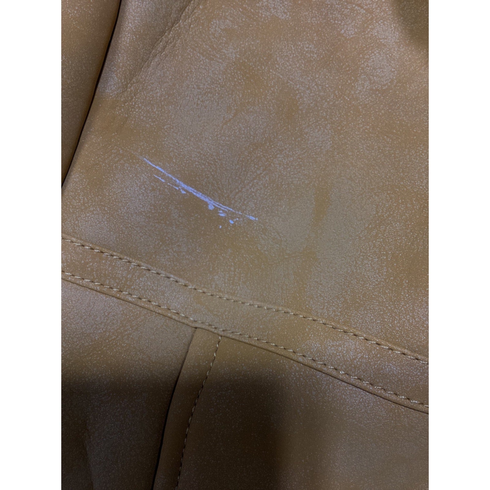 L'Academie X 'Bridget' Tan Polyester Taryn Fitted Faux Shearling Jacket Size S