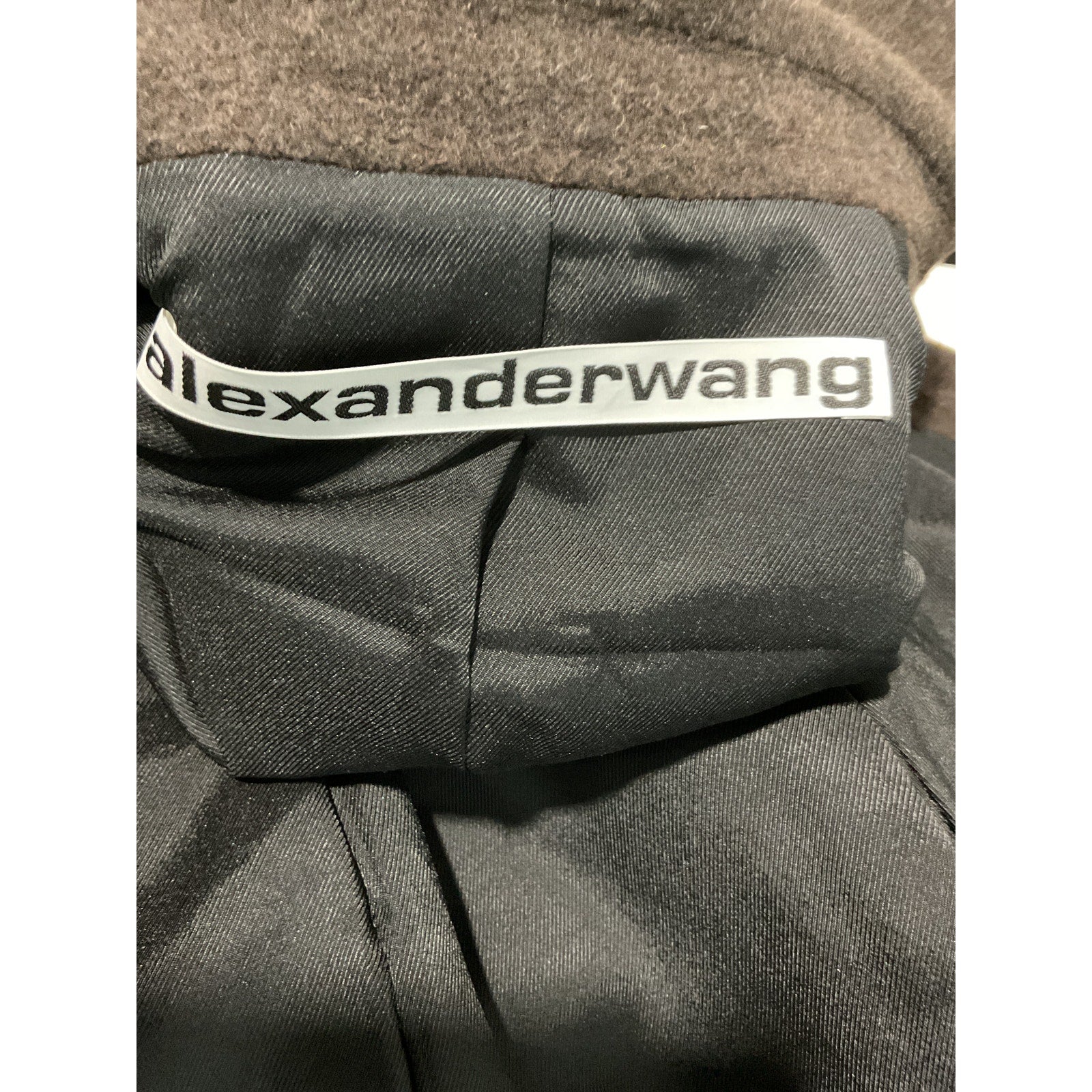 Alexander Wang 'Fitted' Black Wool Jacket With Stacked Detail Size 8 - NWT