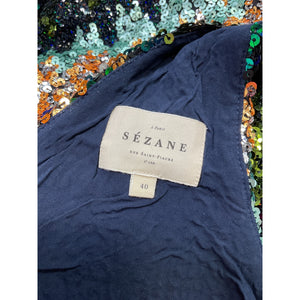 Sézane 'Bridget' Green Polyester Dress Size 40