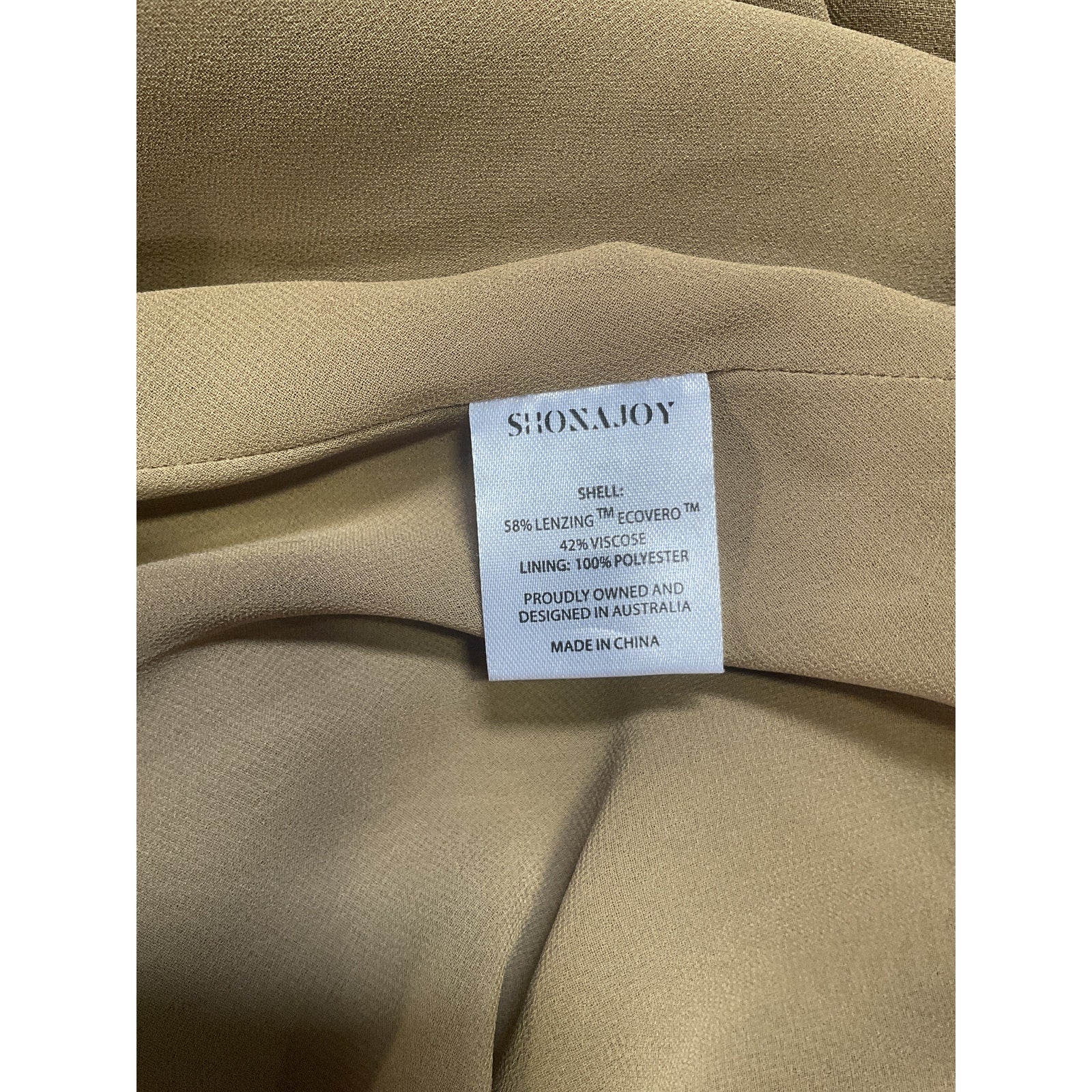 Shona Joy 'Thalia' Gold Lenzing Bias Cut Out Midi Dress Size 6