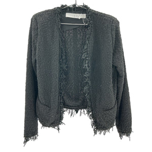 Iro Textured Black Shavani Jacket Size 38
