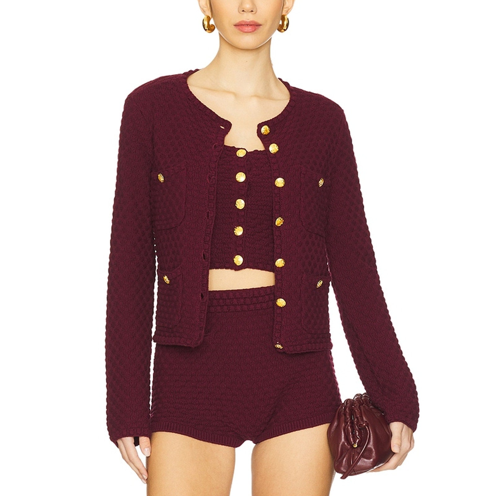Majorelle 'Evaline' Brown Cardigan Size XXS