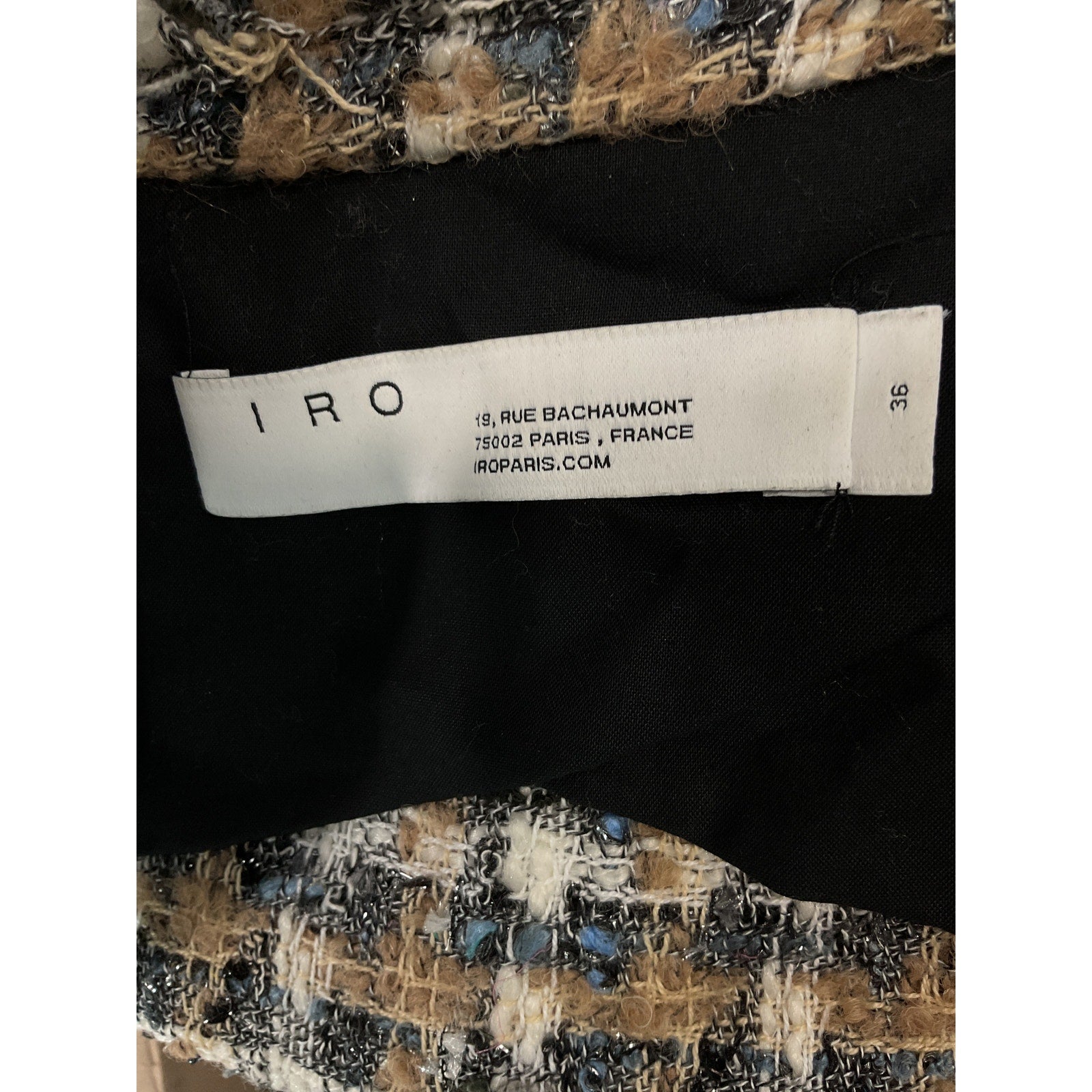 Iro 'Vella' Brown Wool-Blend Jacket Size 36