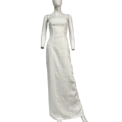 Helsa Elegant White Strapless Maxi Dress Size XS