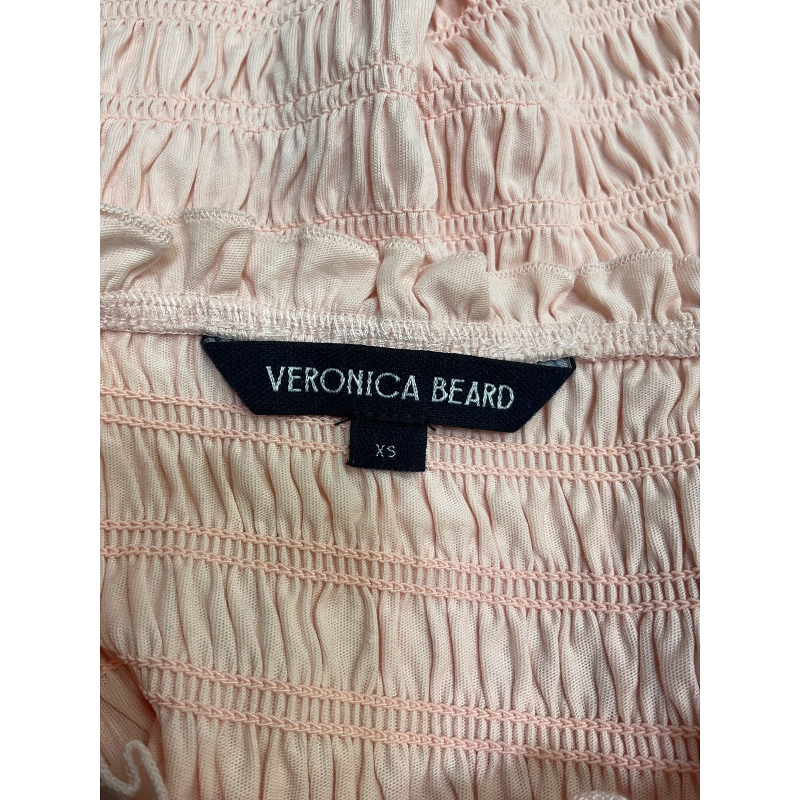 Veronica Beard 'Langston' Pink Cotton Smocked Top Size XS