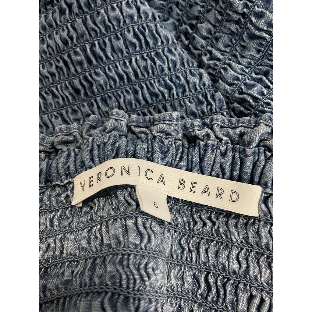 Veronica Beard 'Aloya' Blue Chambray Miniskirt Size 8
