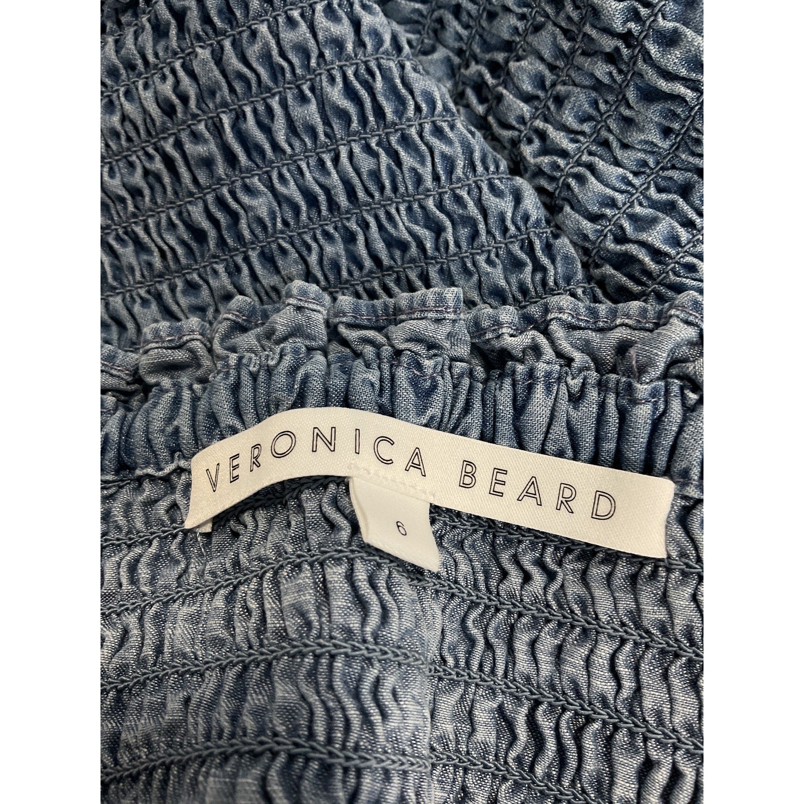 Veronica Beard 'Aloya' Blue Chambray Miniskirt Size 8