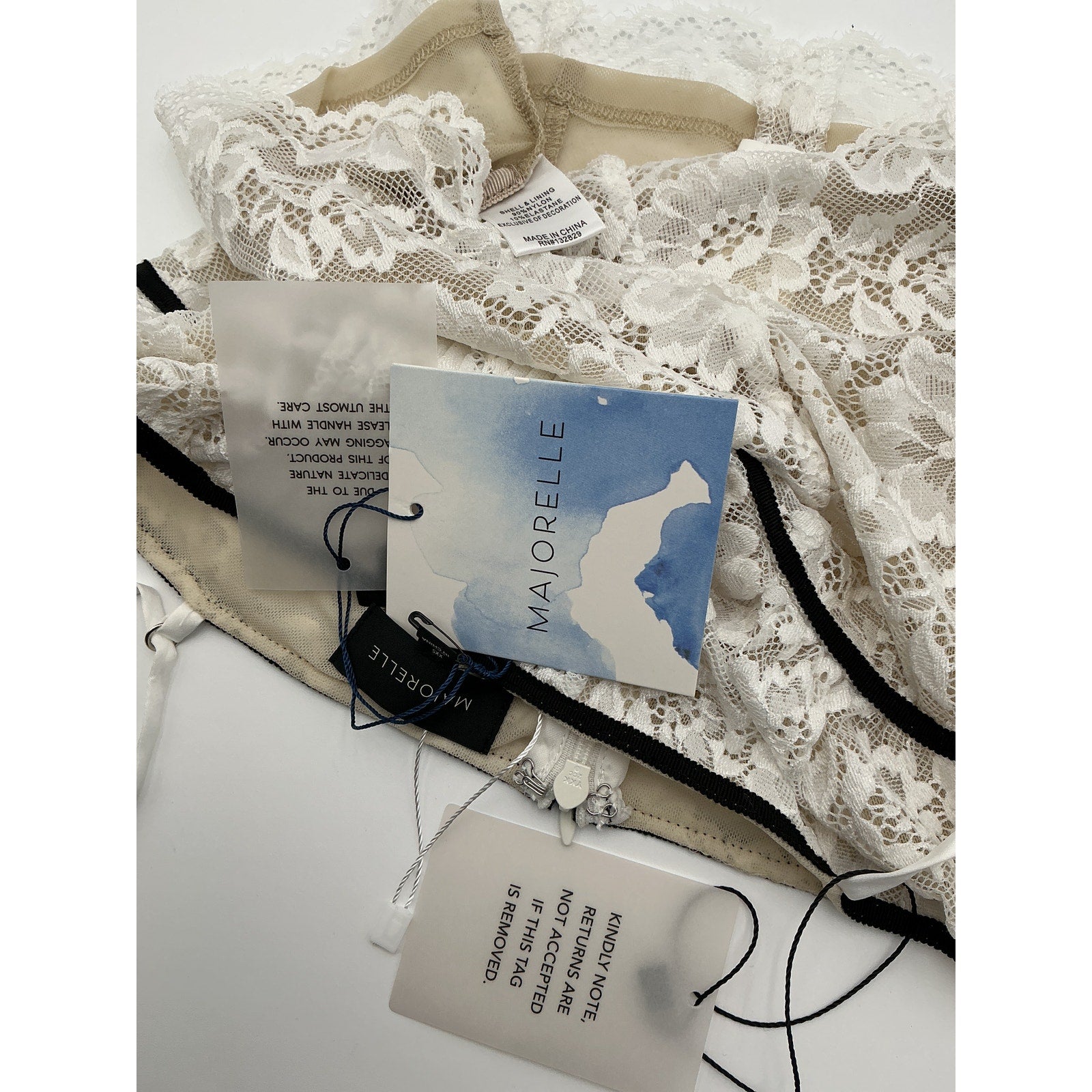 Majorelle 'Leila' White Nylon Top Size XXS