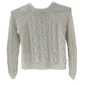 Sézane Cable Knit White Zachary Jumper Size XXS