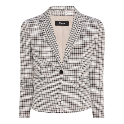 Theory Stretch Multicolor Houndstooth Blazer Size 2