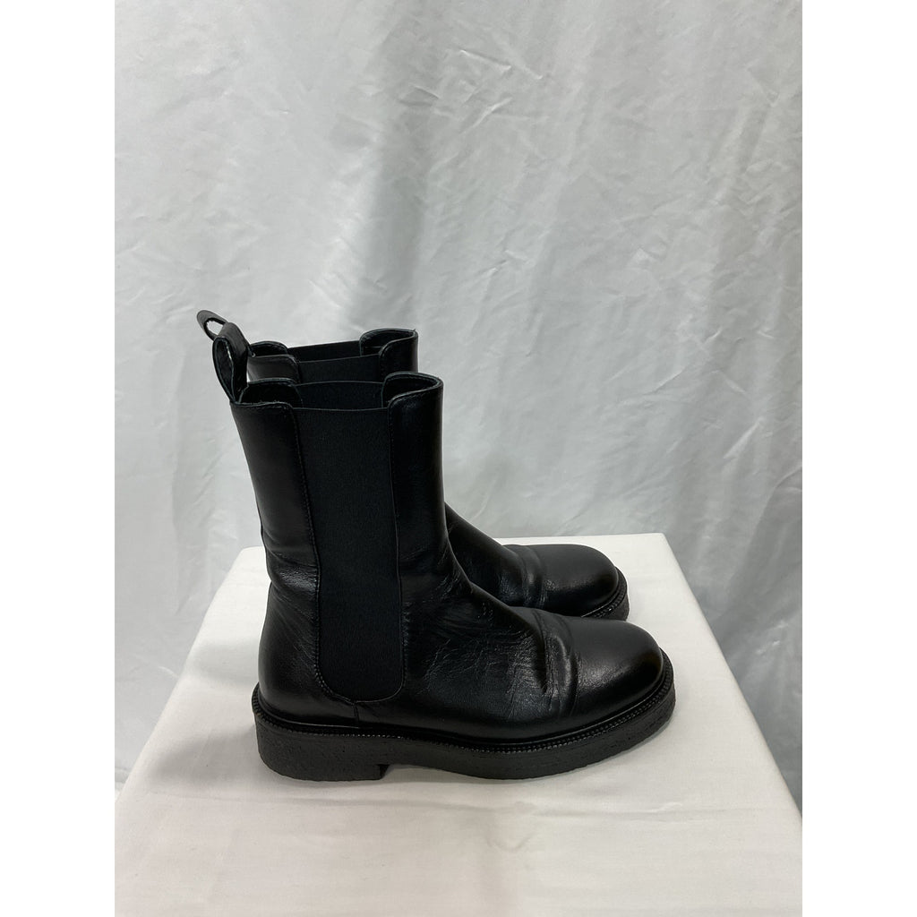 Staud 'Palamino' Black Leather Boots Size 6