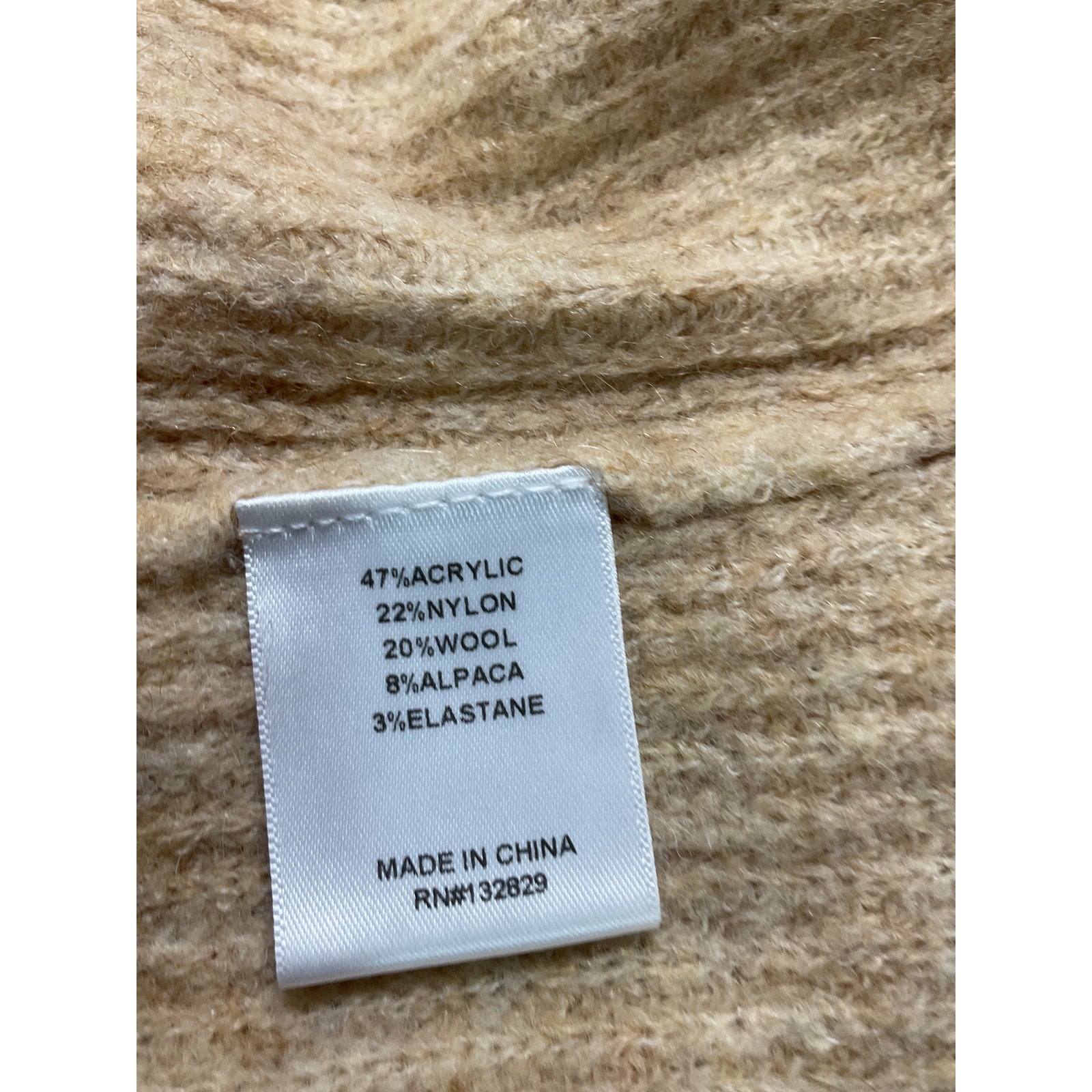 L'Academie x 'Marianna' Tan Harley Knit Pullover Size S