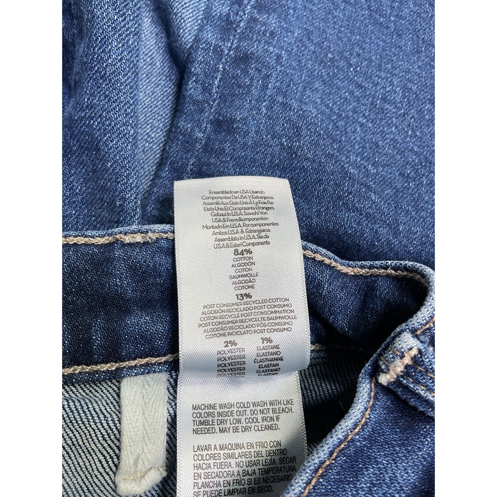 Mother Patch Pocket 'Rambler' Blue Cotton Zip Sneak Jeans Size 24