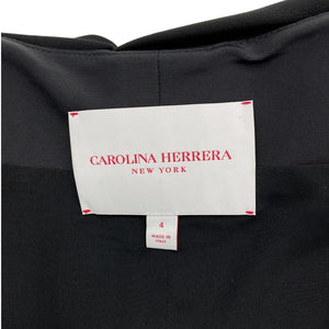 Carolina Herrera Elegant Black Stretch Wool Jacket Size 4