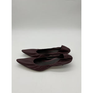 The Row 'Liisa' Brown Leather 35Mm Leather Kitten Heel Pumps Size 10.5