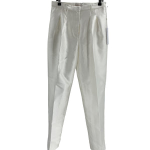 Ronny Kobo Tailored Ivory Carrine Pants Size M