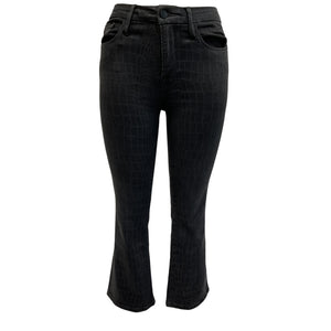 Frame Sleek Printed Le Crop Mini Boot Denim Jeans Size 28