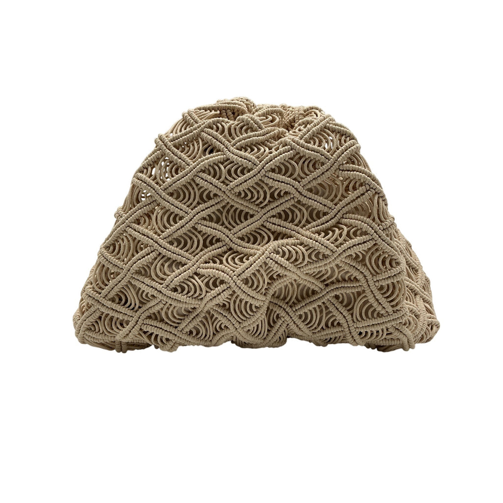 Cleobella 'Nia' Ivory Woven Textile Crochet Bag
