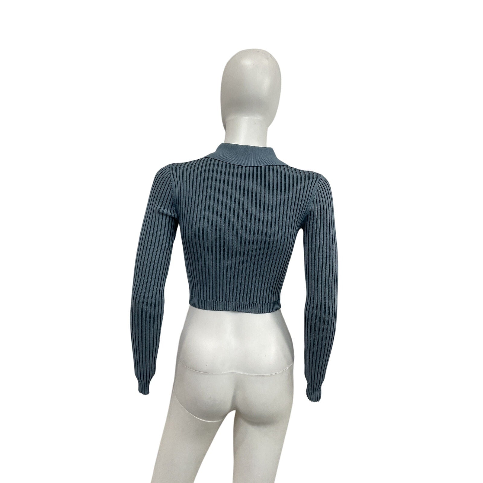 Simkhai 'Sol' Blue Rayon Crop Top Size XS