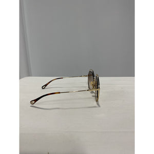 Chloé 'Octagonal' Gold Cut-Out Sunglasses Size OS