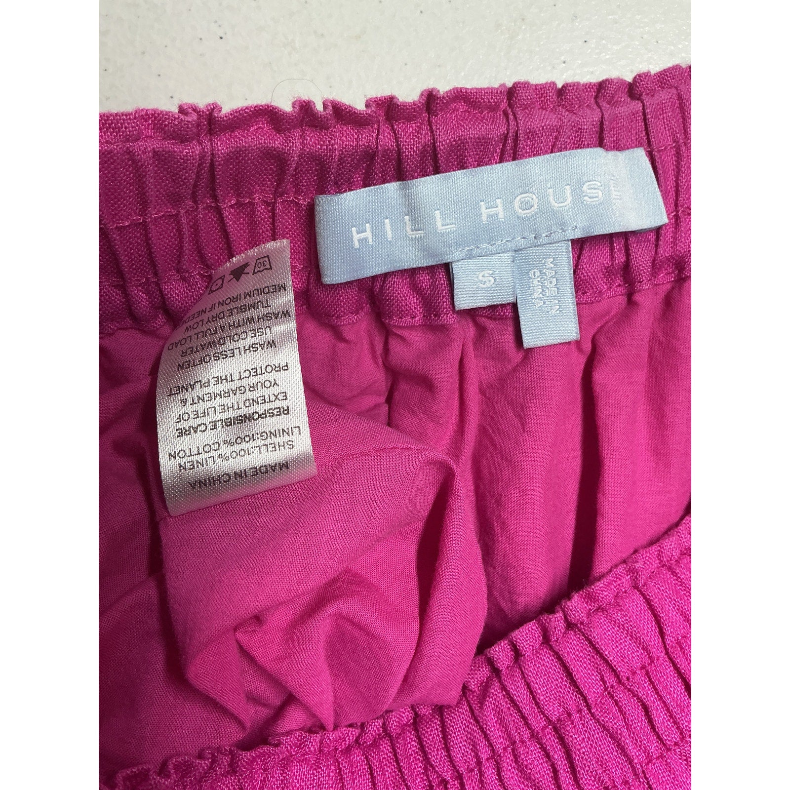 Hill House Home 'The Paz' Pink Linen Skirt Size S