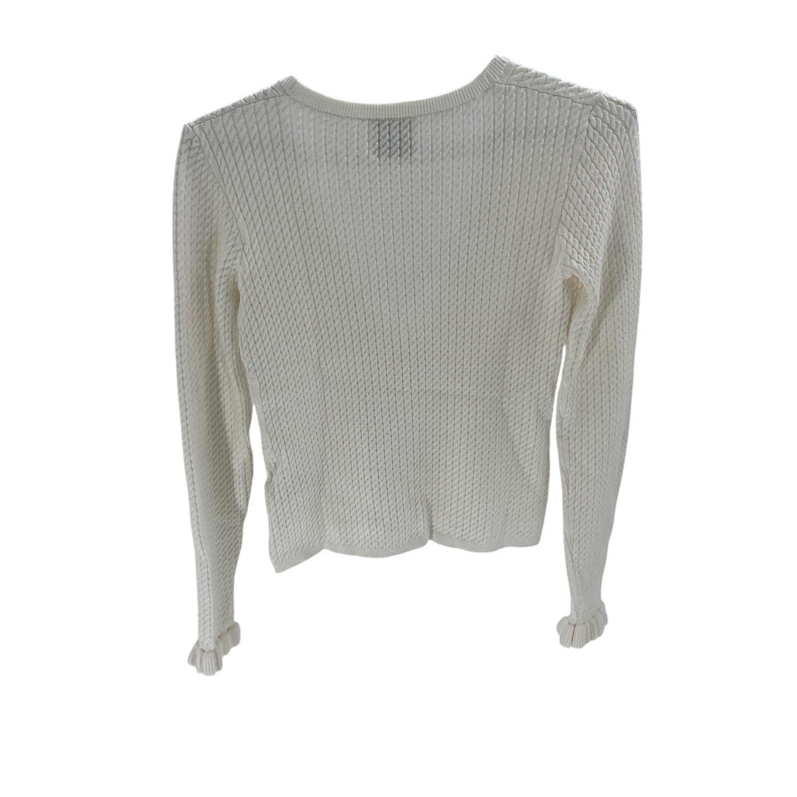 Posse 'Iris' White Viscose Cardigan Size XS