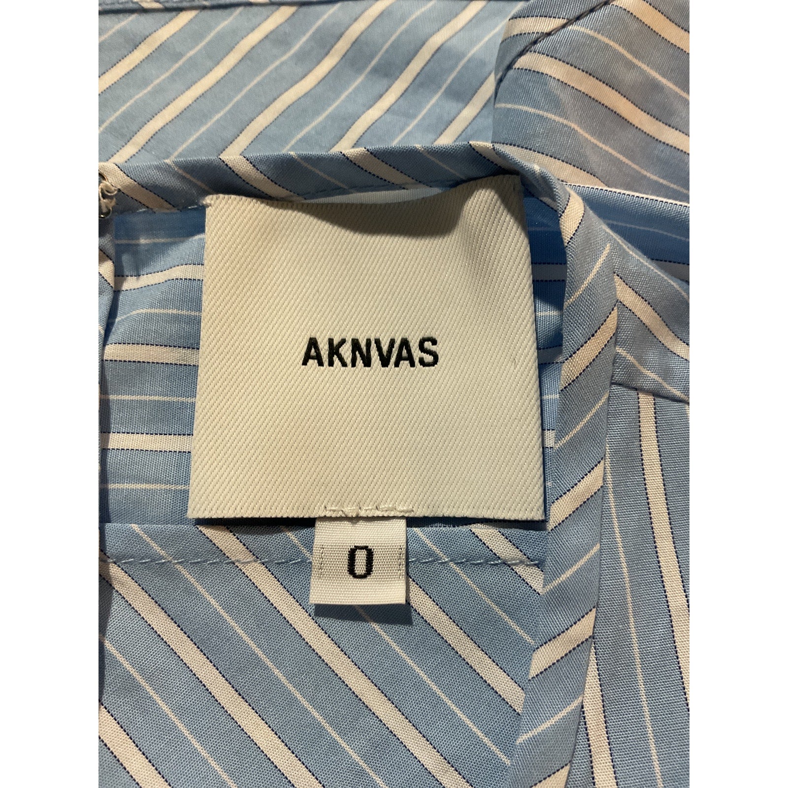 Aknvas 'Margot' Blue Cotton Top Size 0
