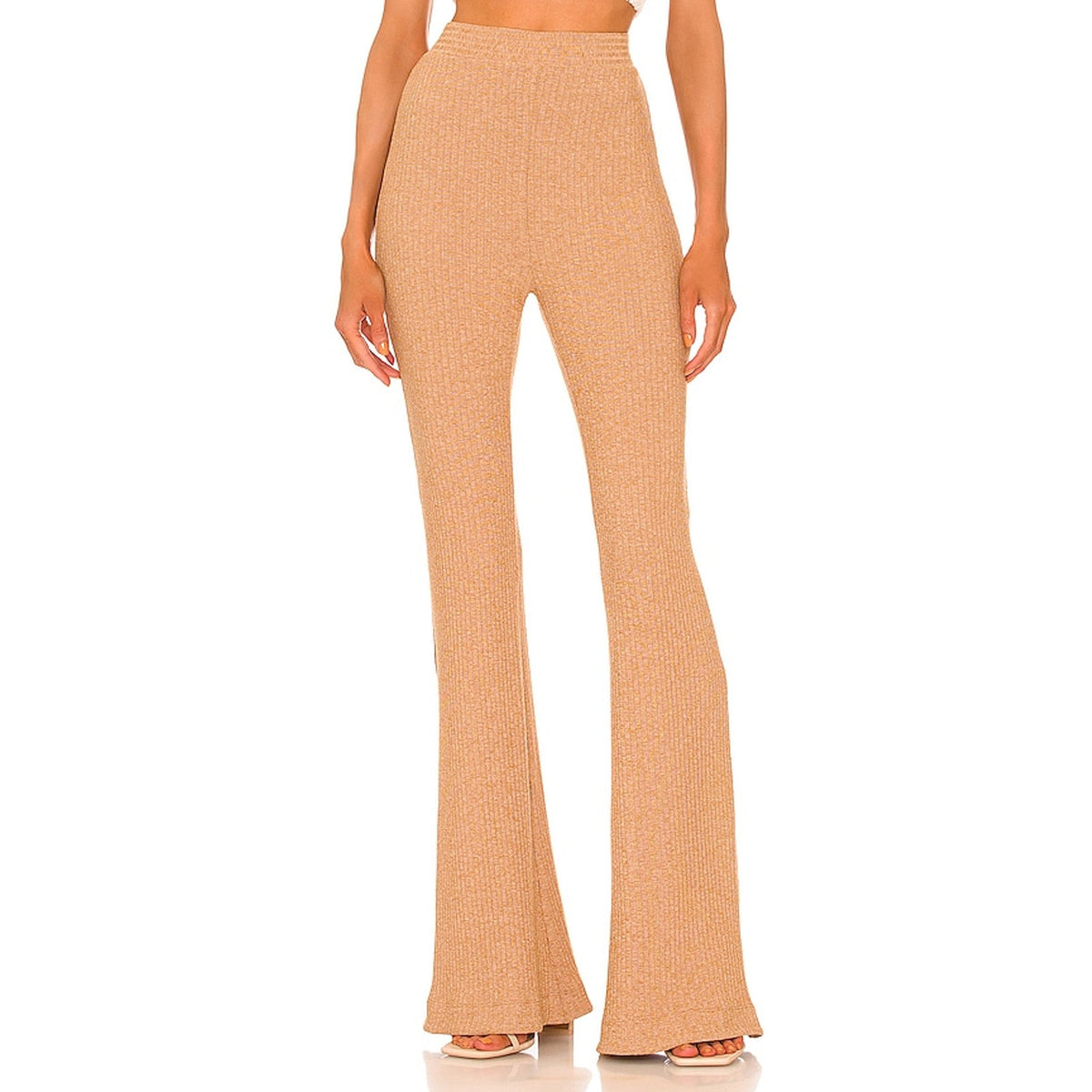 ALIX NYC Ribbed Tan Delancy Pants Size S