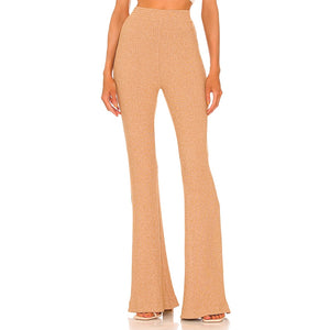 ALIX NYC Ribbed Tan Delancy Pants Size S