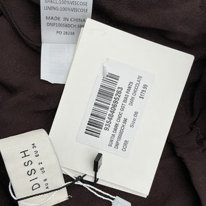 Dissh Bias Cut Brown Suntia Pants Size 2