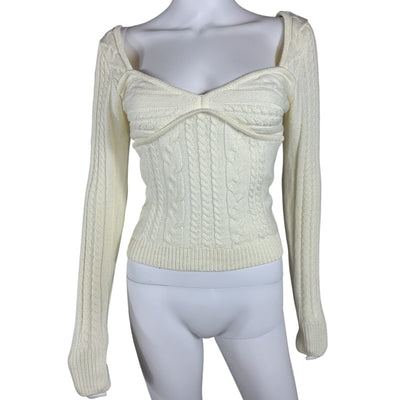Majorelle Cable Knit Cream Fallone Sweater Size S