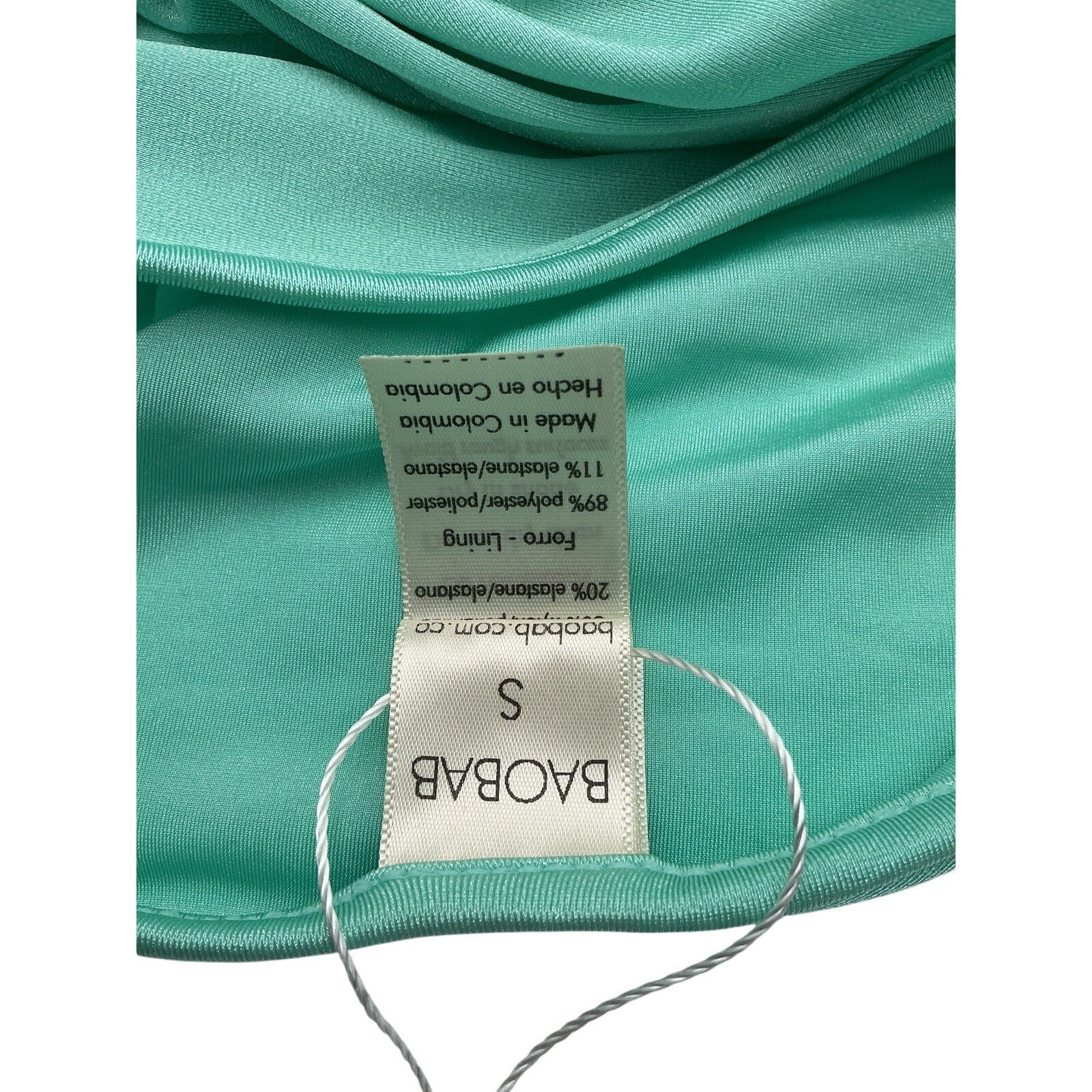 Baobab 'Jasmin' Green Polyester Pareo Skirt Size S