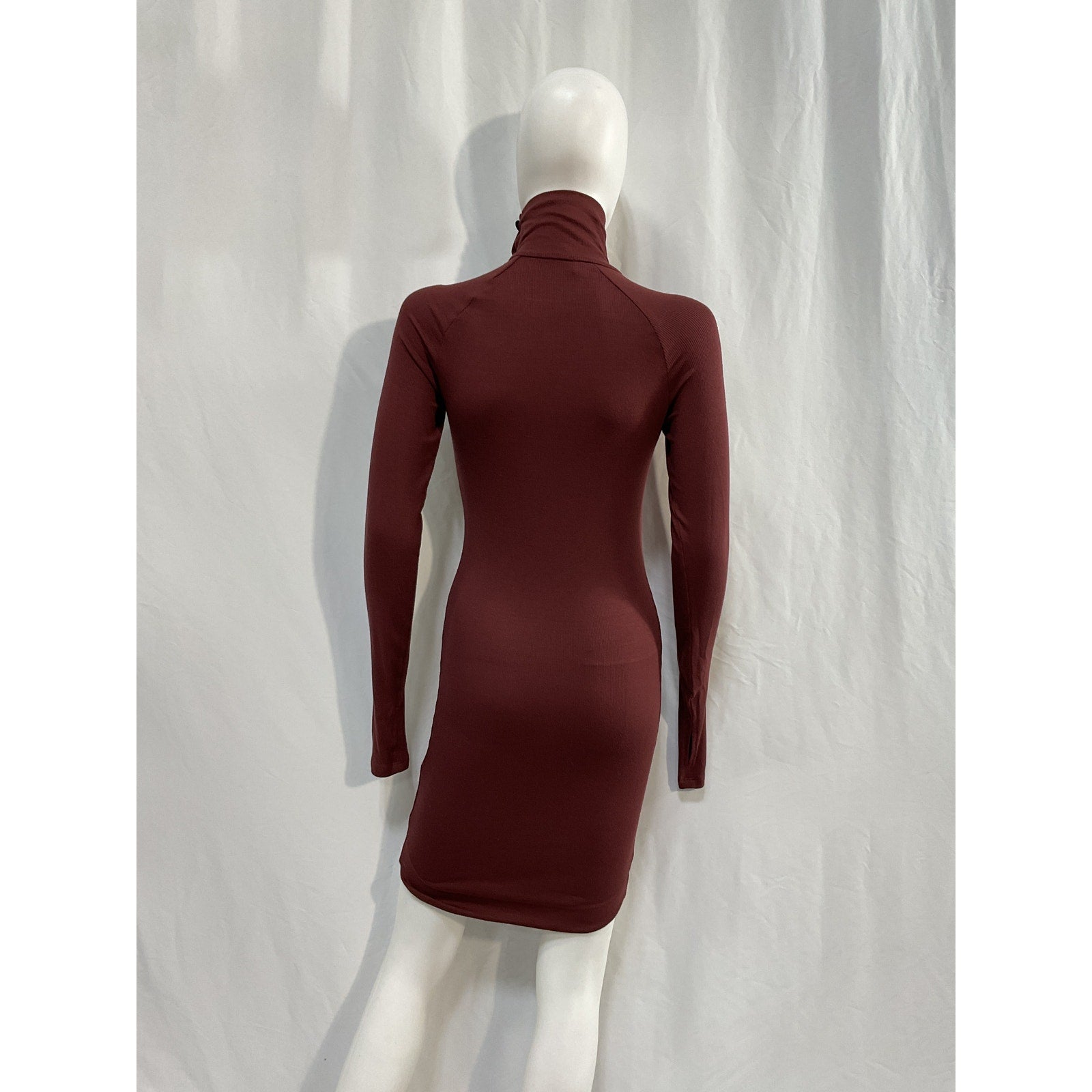 Alix Nyc 'Lisbon' Red Spandex Turtleneck Mini Dress Size M