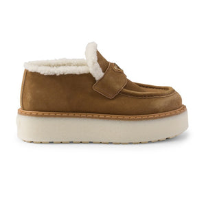 Prada Suede Brown Platform Loafers Size IT 36.5 / US 6.5