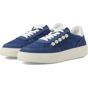 Stuart Weitzman 'Courtside' Blue Denim Pearl Sneaker Size 6