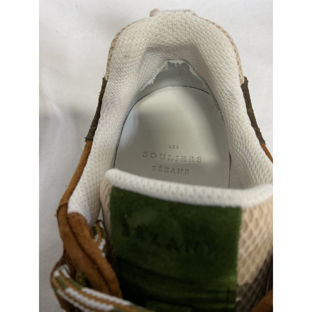 S�zane 'James' White Leather Trainers Sneaker Size 36