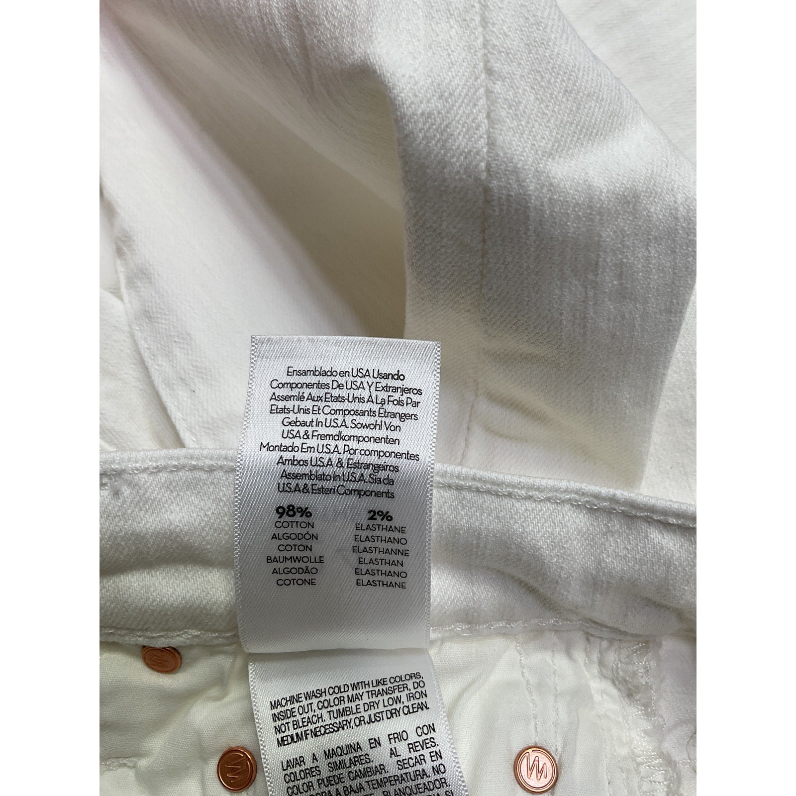 Neiman Marcus 'The Weekender' White Cotton Jean