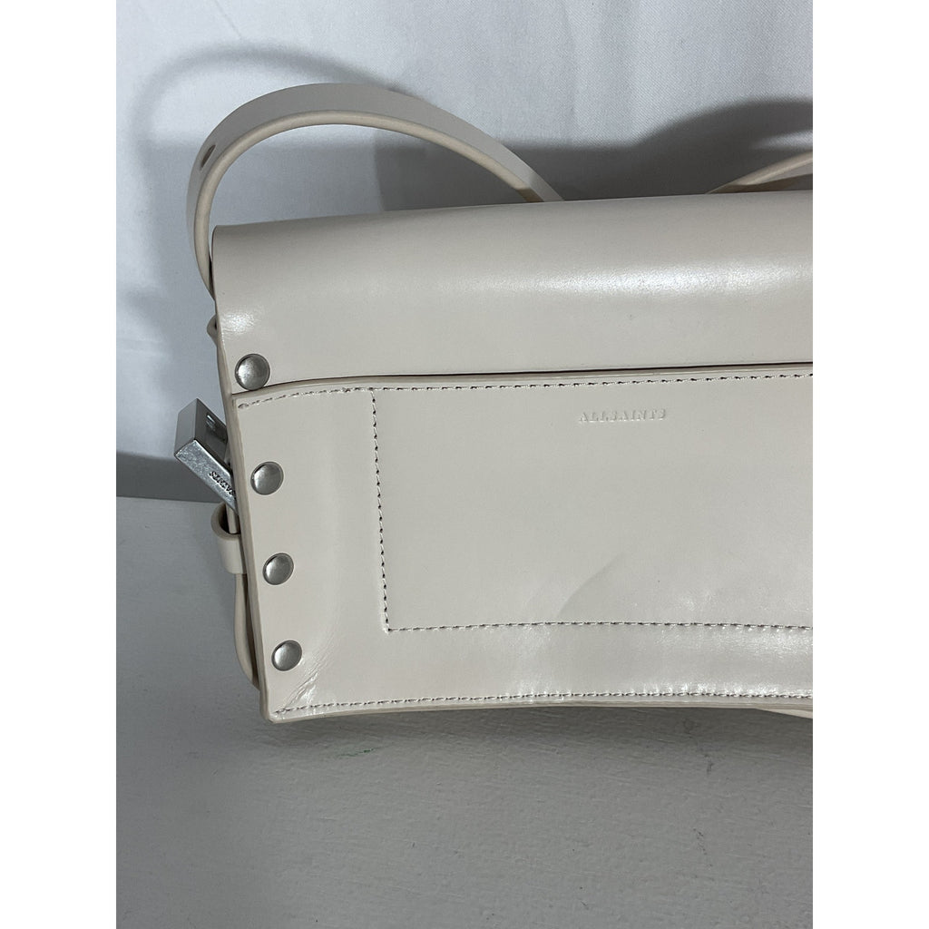 Allsaints 'Miro' Cream Leather Mini Crossbody Size OS