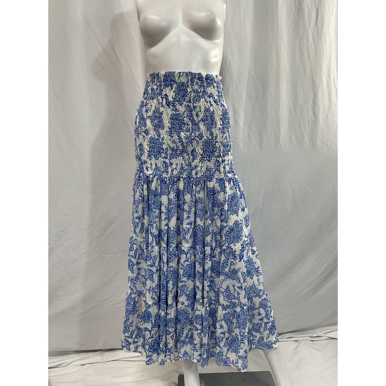Misa Los Angeles 'Lola' Blue Voile Convertible Skirt Size S