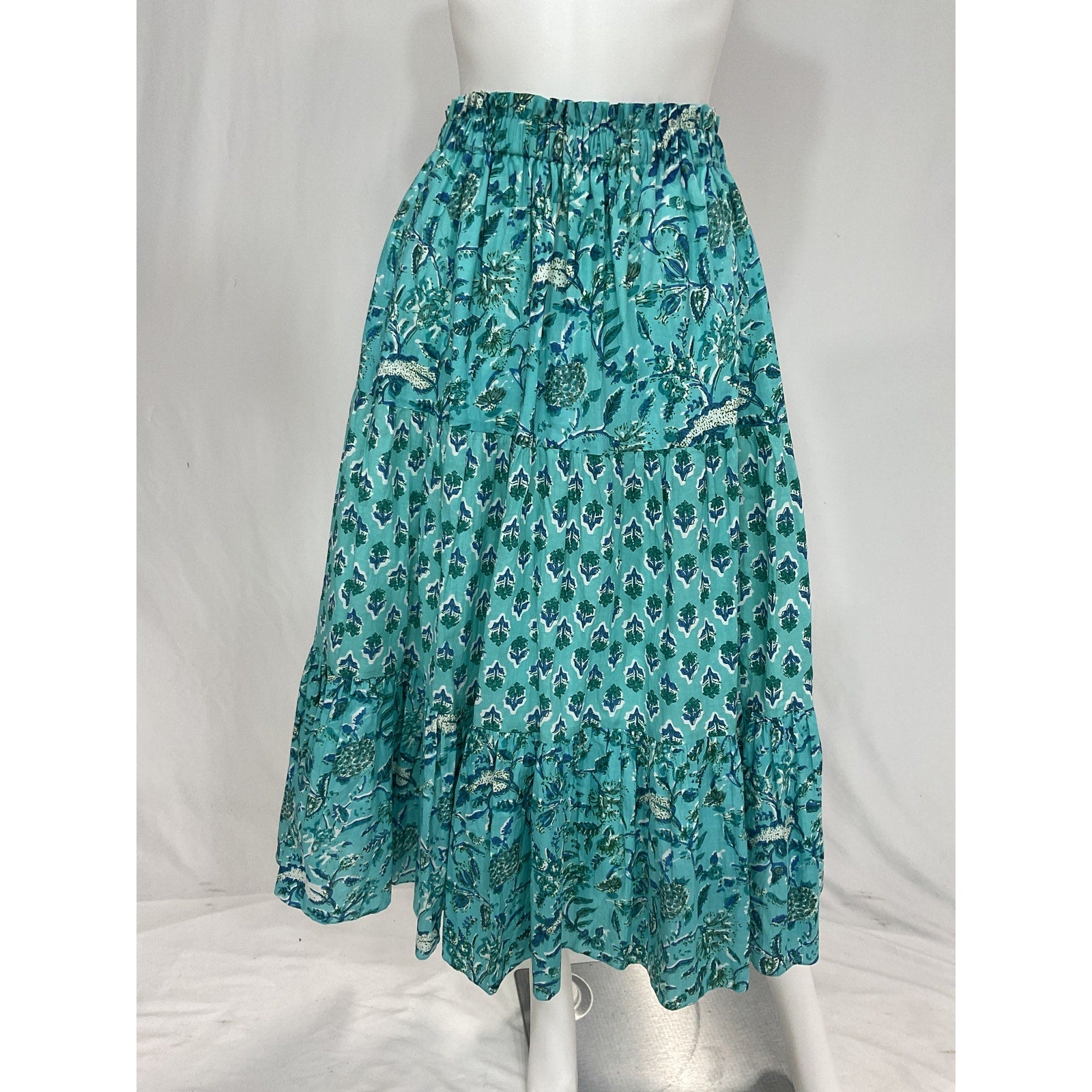 Charina Sarte 'Alexa' Blue Midi Skirt Size S