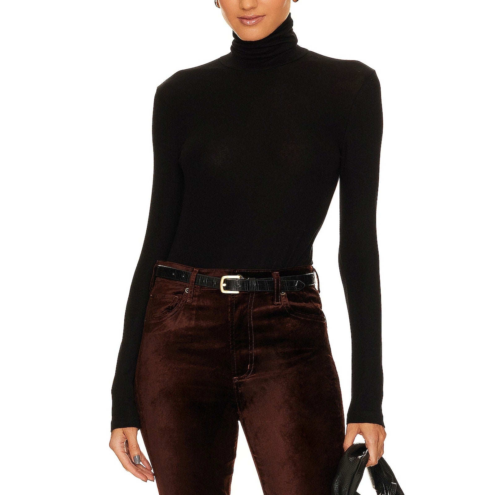 Agolde 'Pascale' Black Turtleneck Size S