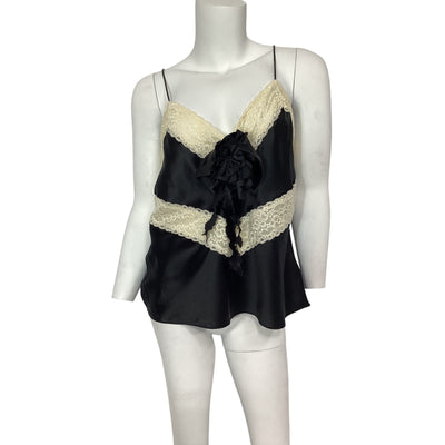 Loveshackfancy Lace Trimmed Black Brimsley Camisole Size XL NWT