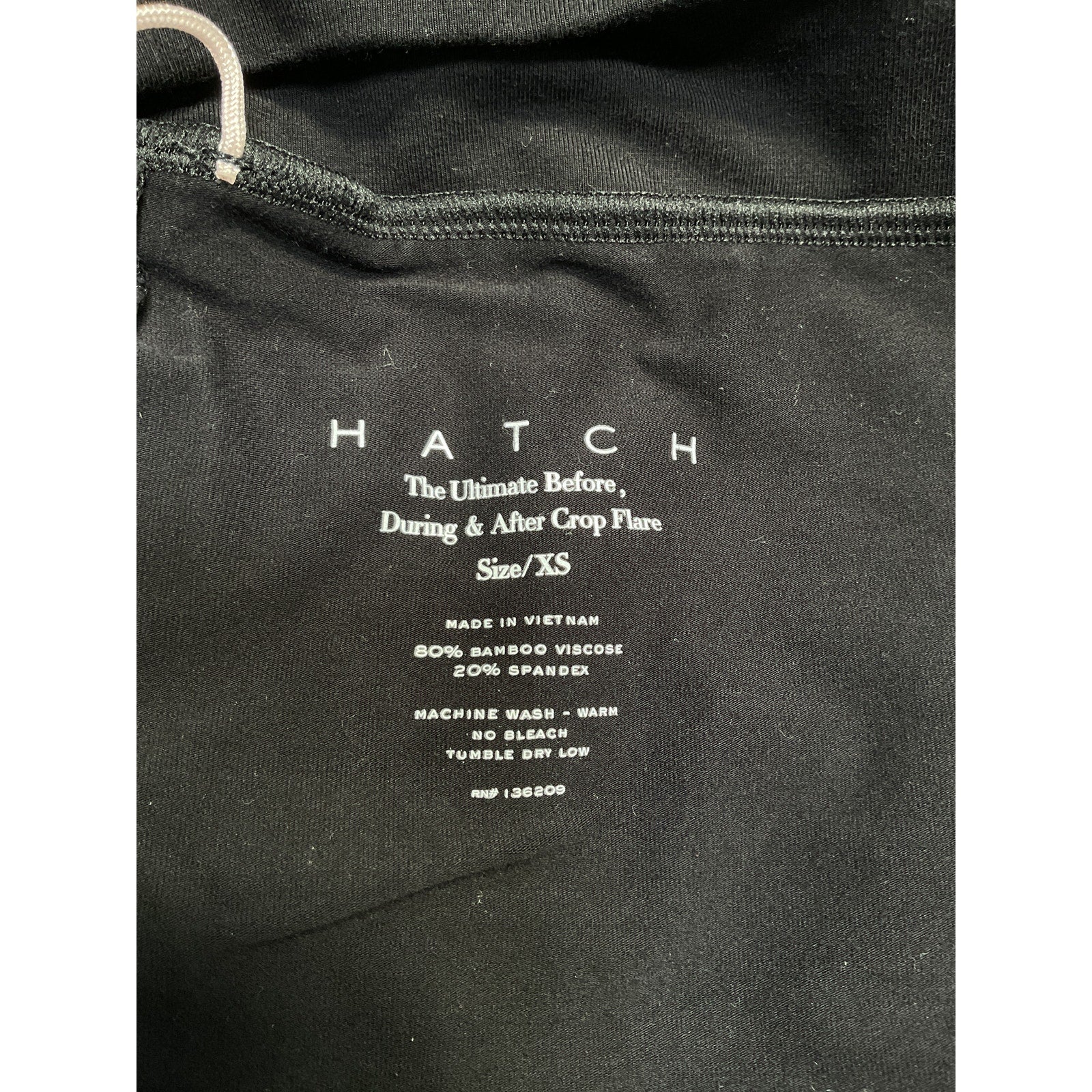 Hatch The Ultimate Before Black Viscose During & After Crop Flare Pant Size XS