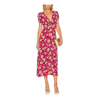 Faithfull The Brand Floral Multicolor Mailee Dress Size 6