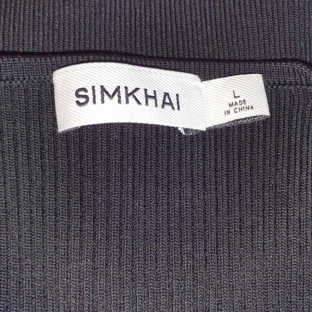 Simkhai 'Giuliana' Black Sweetheart Top Size L