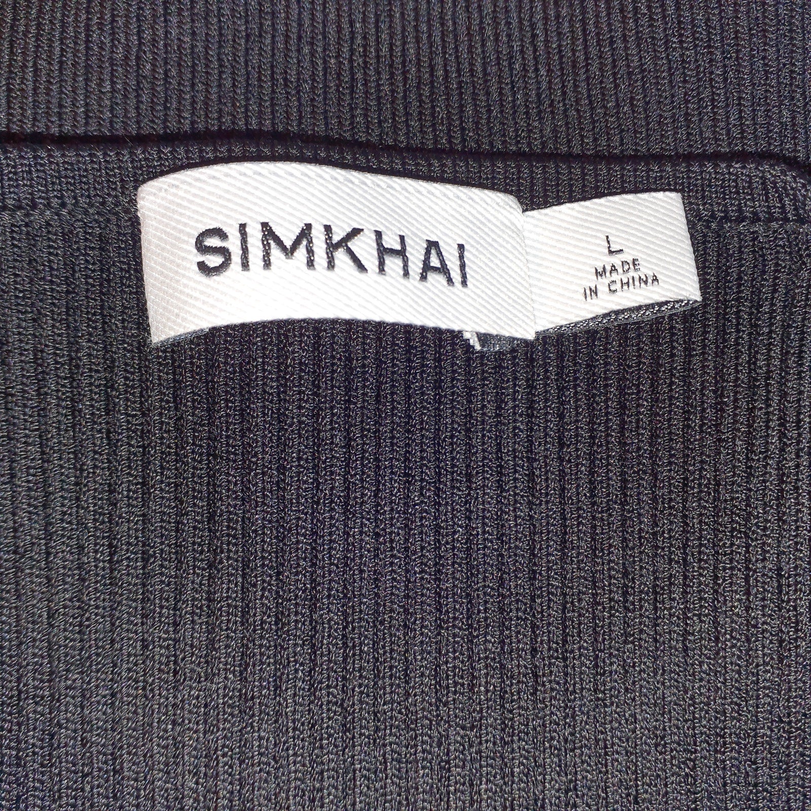 Simkhai 'Giuliana' Black Sweetheart Top Size L