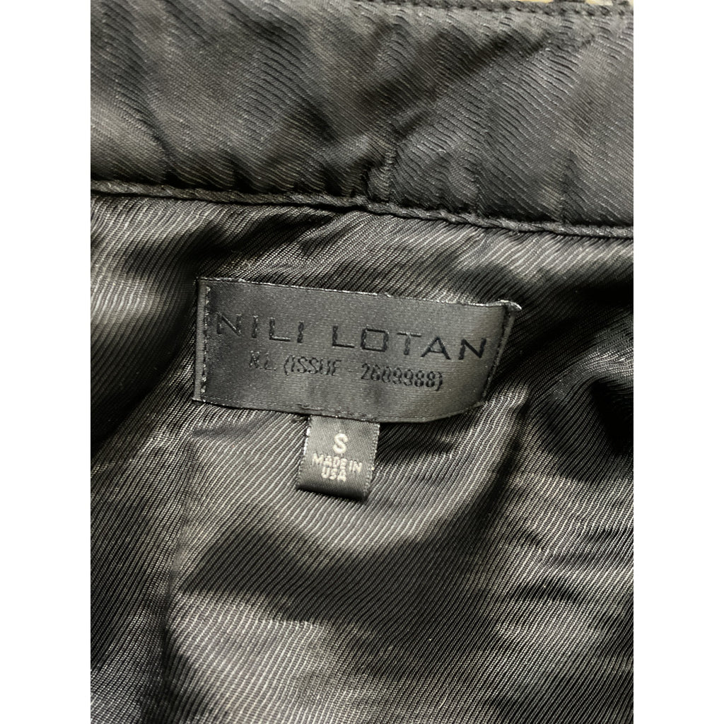 Nili Lotan 'Lenore' Black Barn Tweed Coat Size S