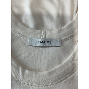 Lemaire Fine-Ribbed White Cotton Seamless Tank Top Size S