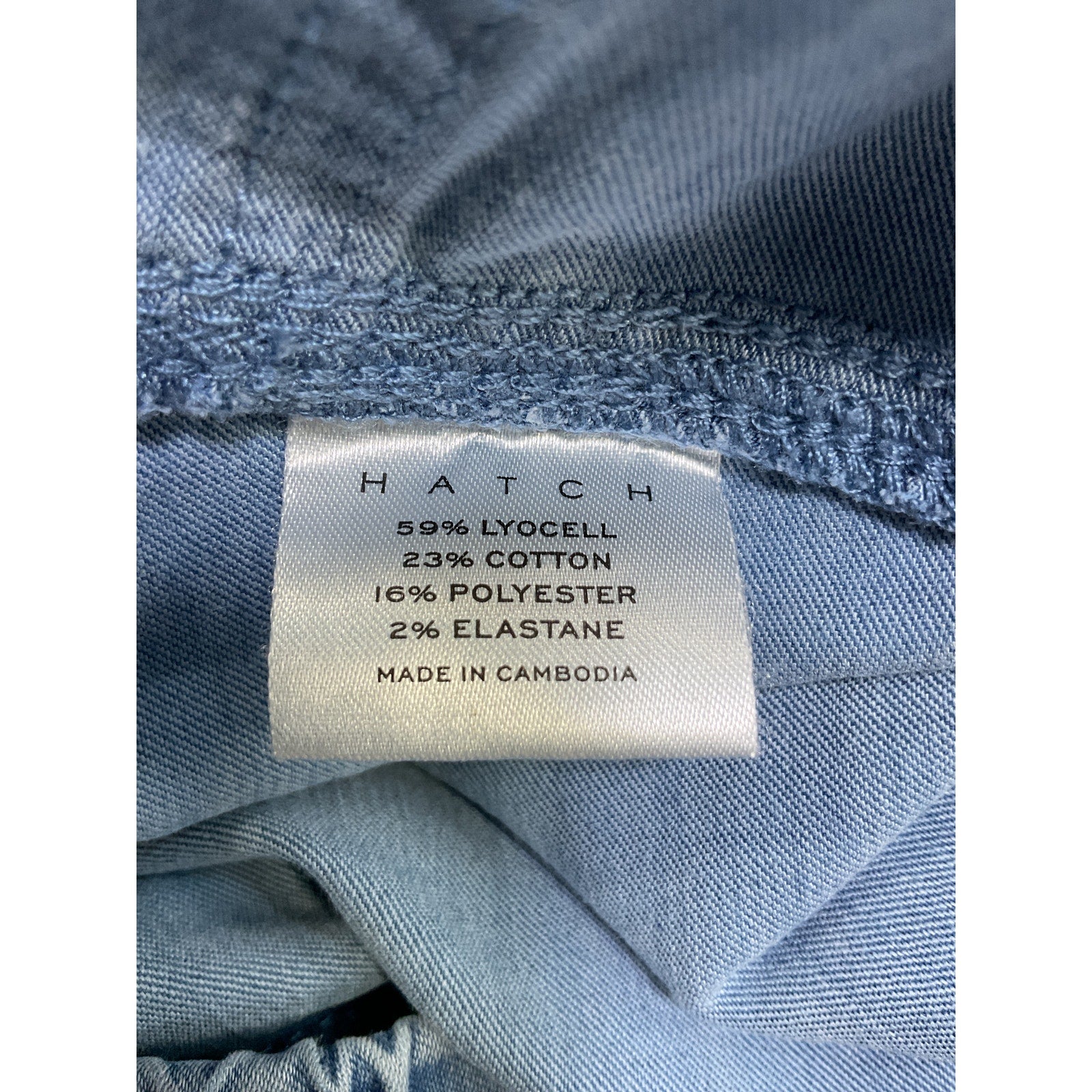 Hatch 'The Easy' Blue Lyocell Denim Jogger Size 2